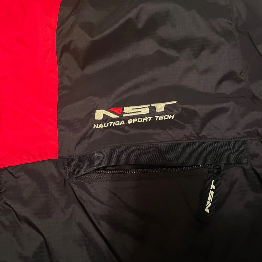 Nautica Black and Red Windbreaker - Picture 2 of 9